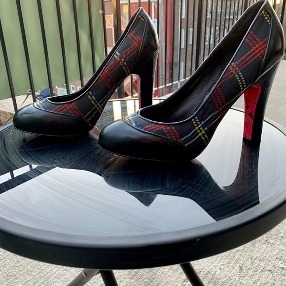 BETSEY JOHNSON PLAID & PATENT PUMPS - Picture 7 of 9